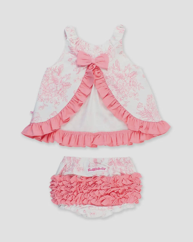 Bubblegum Pink Butterfly Top and Bloomer Set