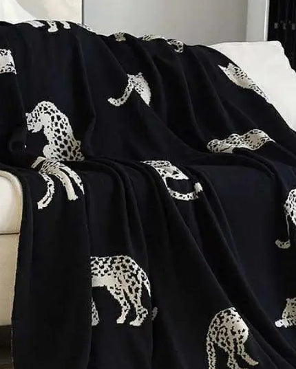 Black and Ivory Cheetah Blanket