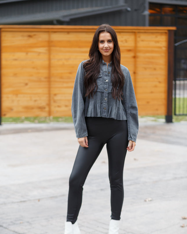 Denim Jacket - Charcoal