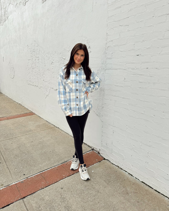 Bonfire Night Flannel - Blue