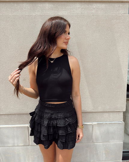 Ruffled Skort - Black