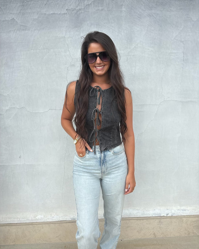 Summer Crush Top - Washed Black