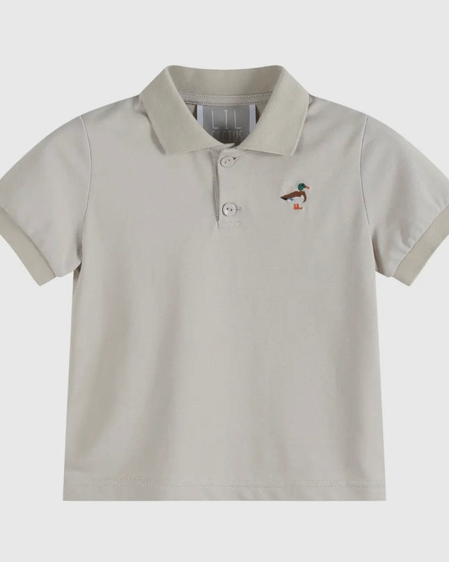 Mallard Duck Golf Polo - Light Brown
