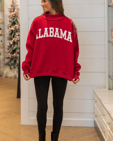Alabama & AL Reversible Sweatshirt - Crimson