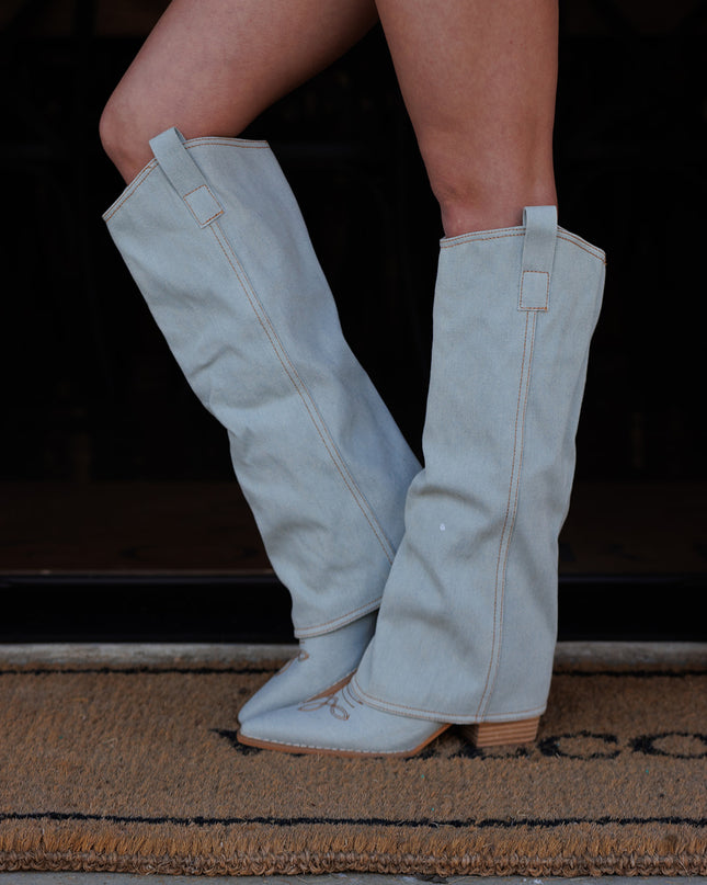 The Pamela Boot - Denim