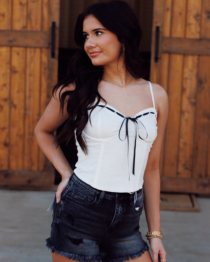 The Bella Corset Top - White