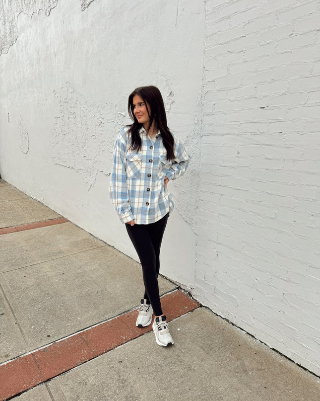 Bonfire Night Flannel - Blue