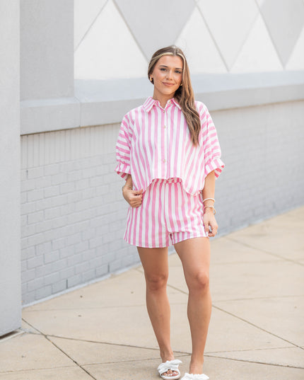 Tickled Pink Set - Pink/Stripes
