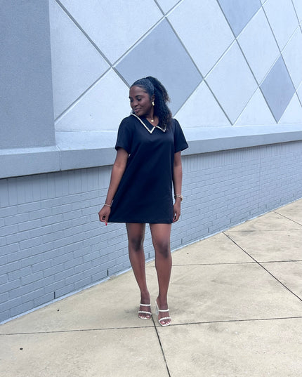 Grand Affair Pearl Dress - Black
