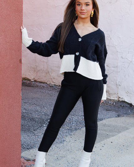 Elise Sweater - Black/Oatmeal