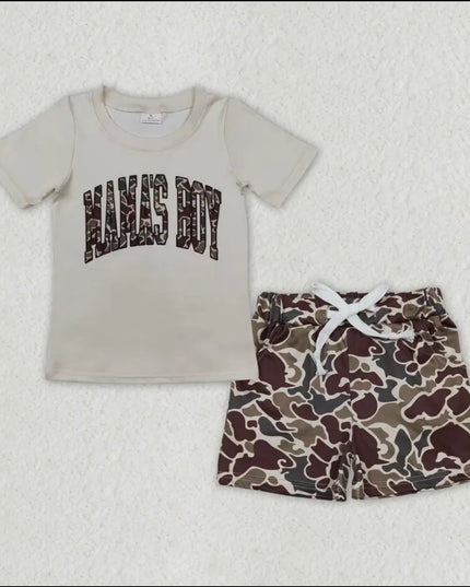 Boys Mamas Boy Outfit - Camp