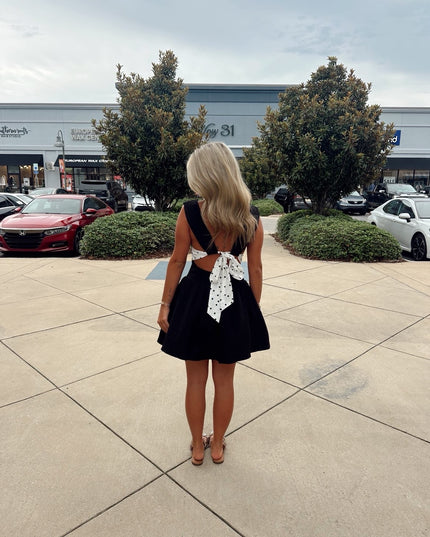 Sleeveless Mini Dress - Black