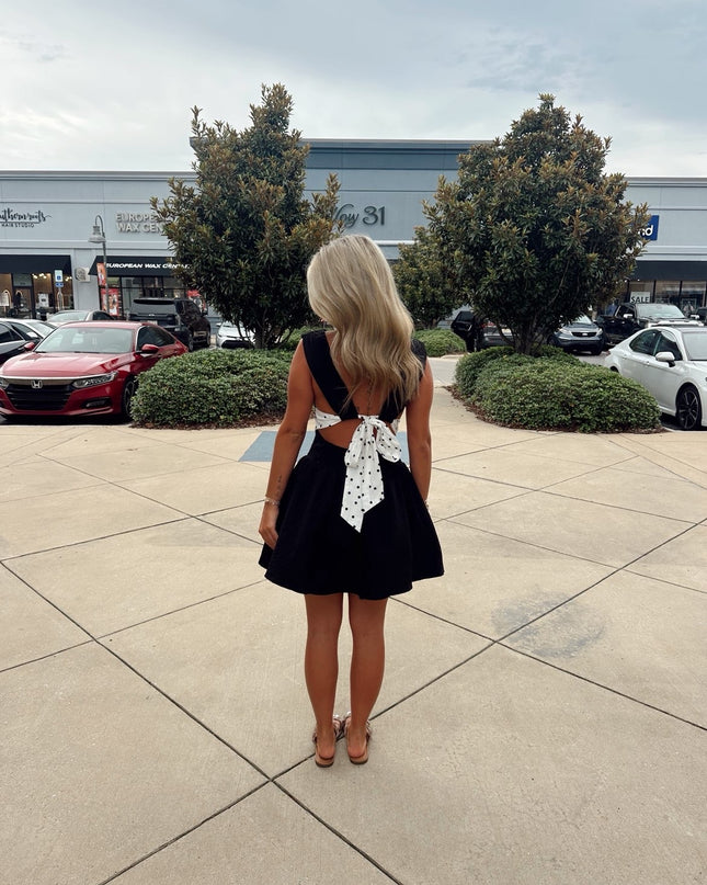 Sleeveless Mini Dress - Black