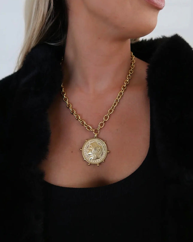 C.P. Gold Coin Necklace