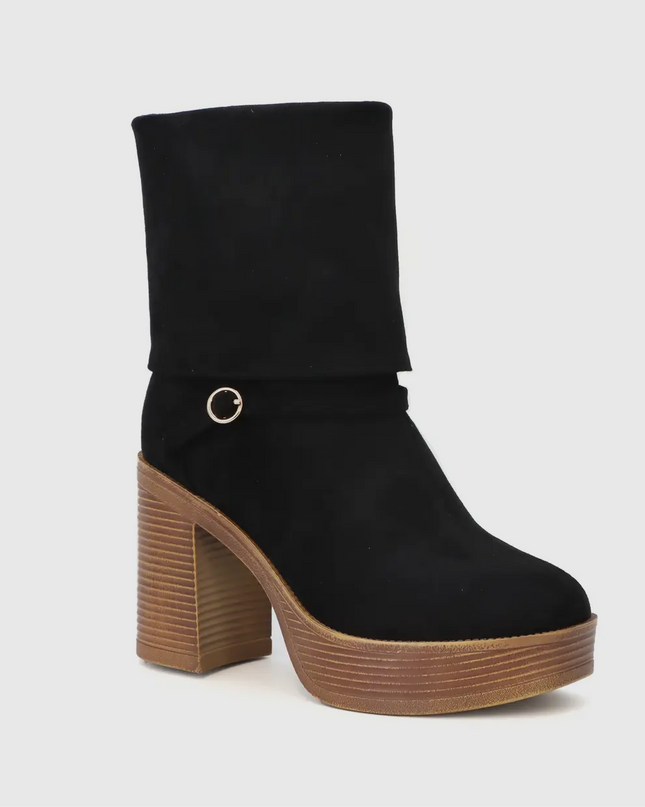 Yoki Chunky Platform Boot - Black
