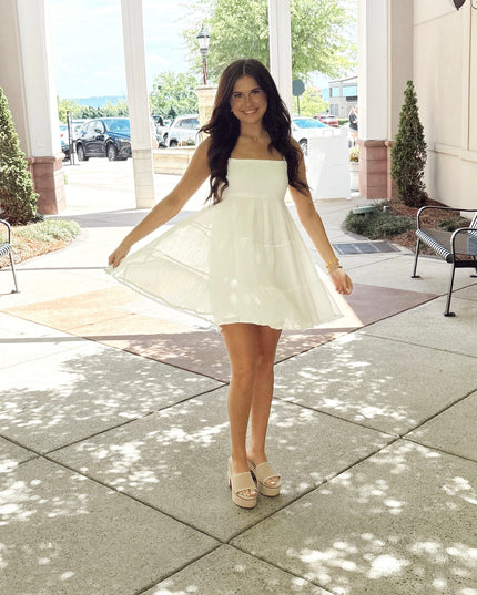 Summer Break Dress - White