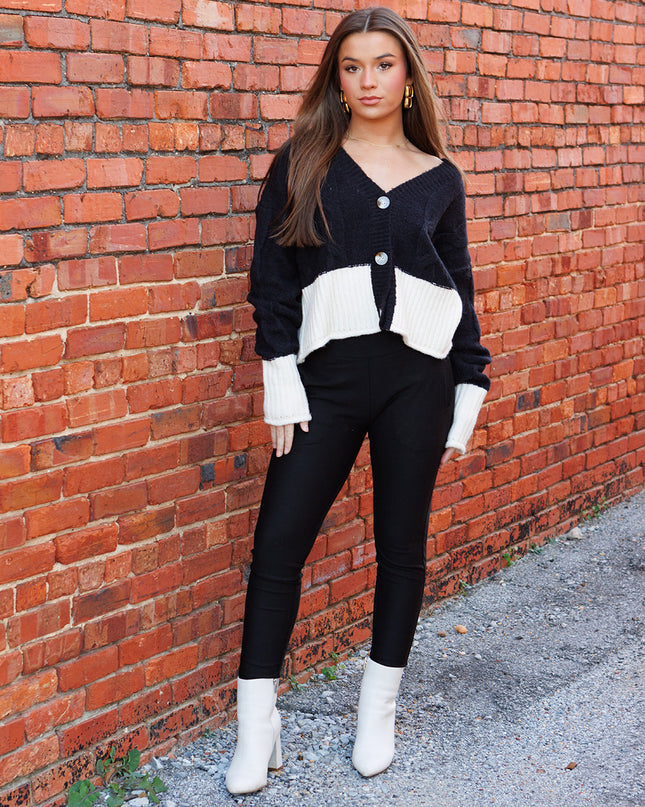Elise Sweater - Black/Oatmeal