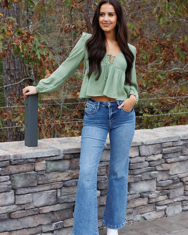 KanCan High Rise Wide Leg Flare