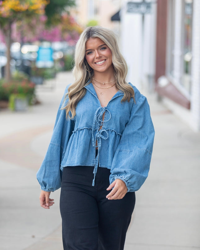 The Burrows Top - Denim