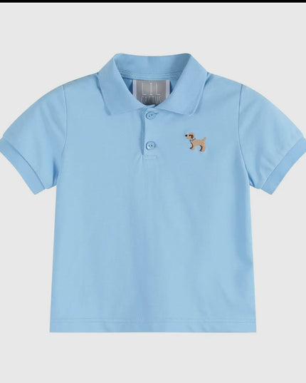 Puppy Polo Golf Shirt - Blue
