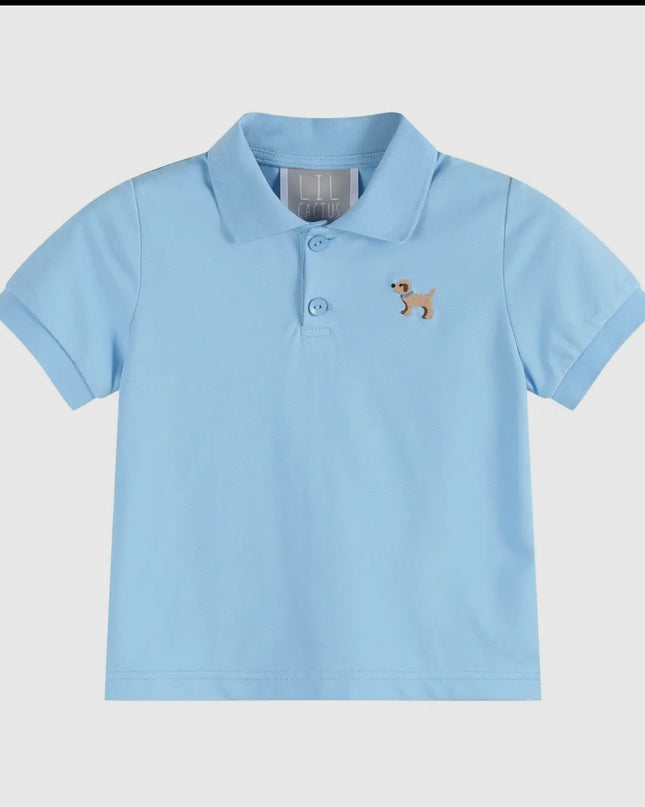 Puppy Polo Golf Shirt - Blue