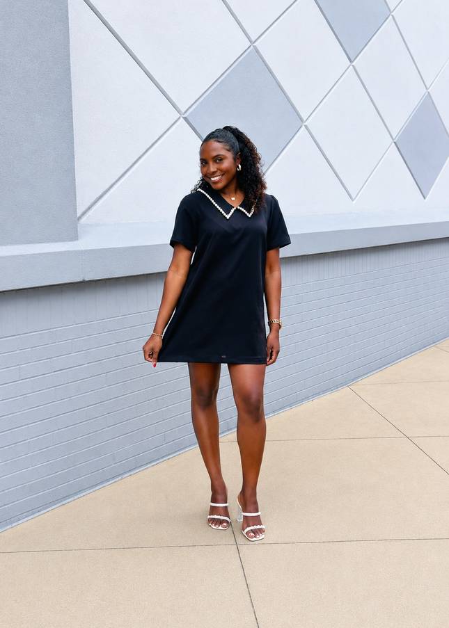 Grand Affair Pearl Dress - Black