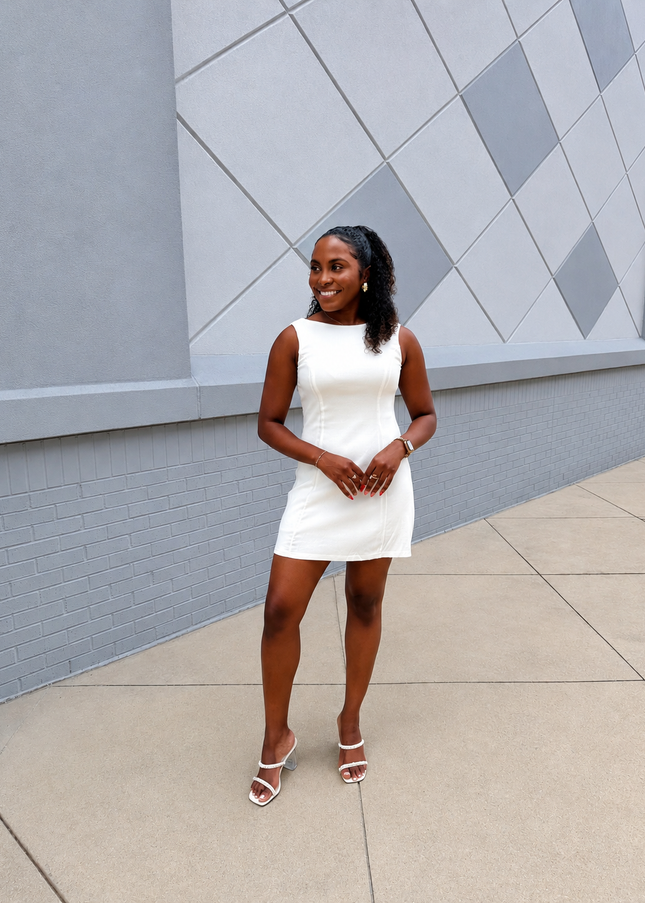 The Charlie Mini Dress - White