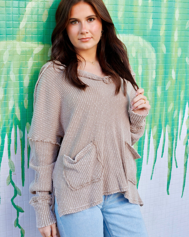 Just Casual Top - Mocha