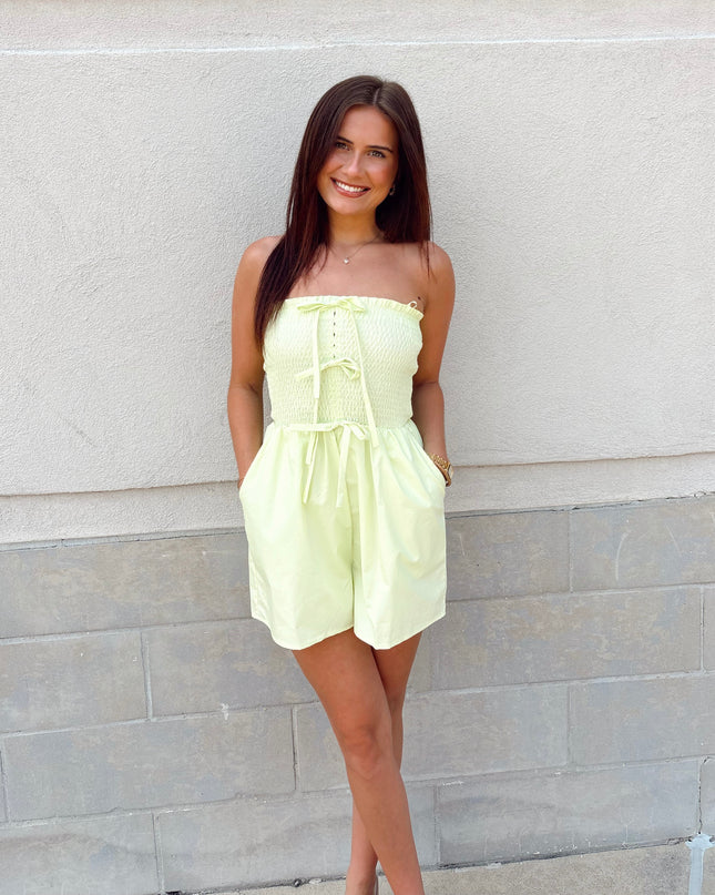 Summer Stunner Romper - Lime