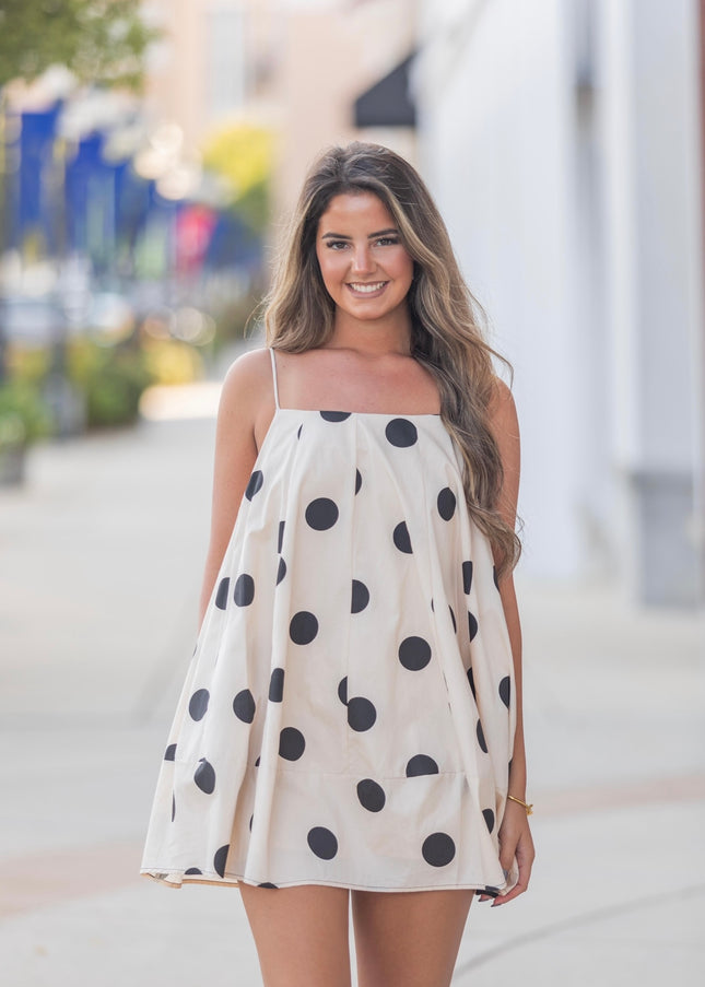 The Hepburn Dot Dress - Black/White