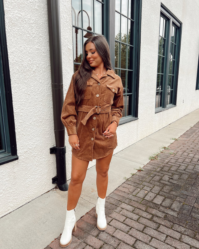 Meant To Be Dress - Brown