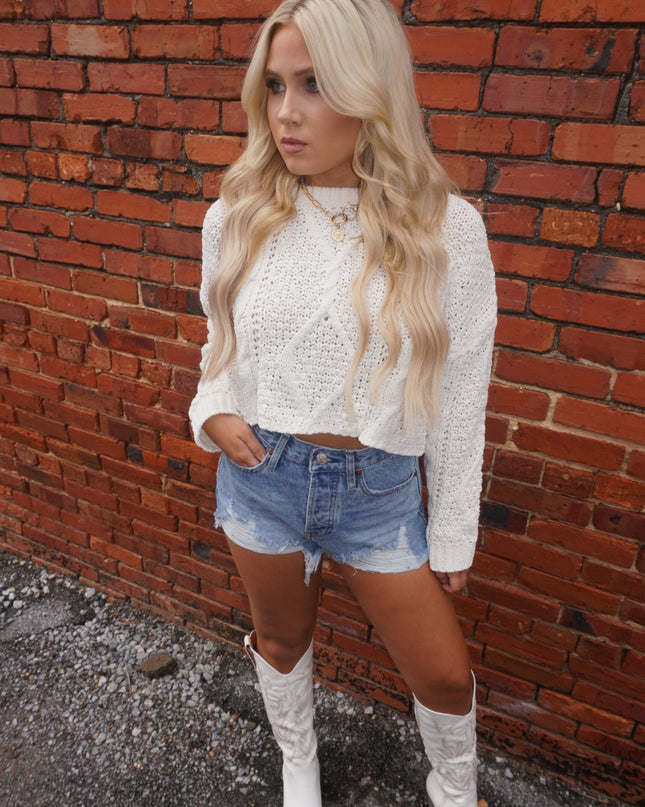 Be My Baby Sweater- Ivory