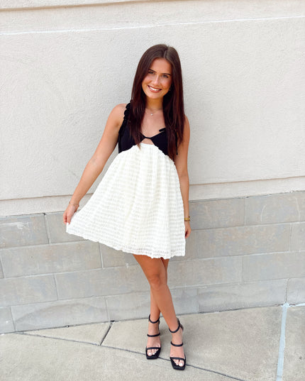Baby I'm Yours Dress - White/Black