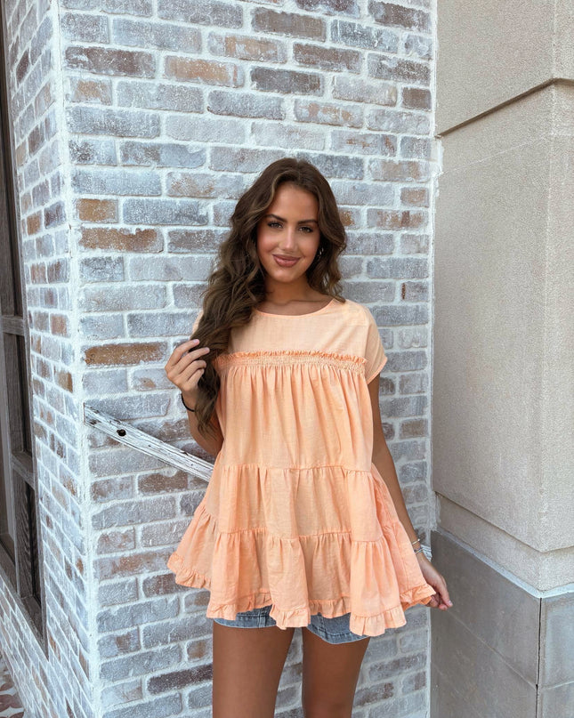 The Layla Top - Cantaloupe