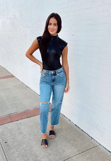 I'll Call You Back Bodysuit -  Black