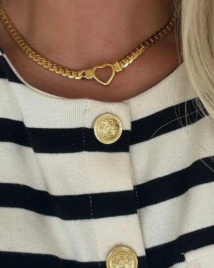 C.P. Small Open Heart Necklace