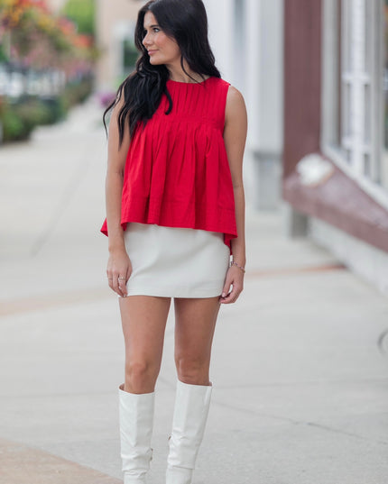The Karley Top - Red