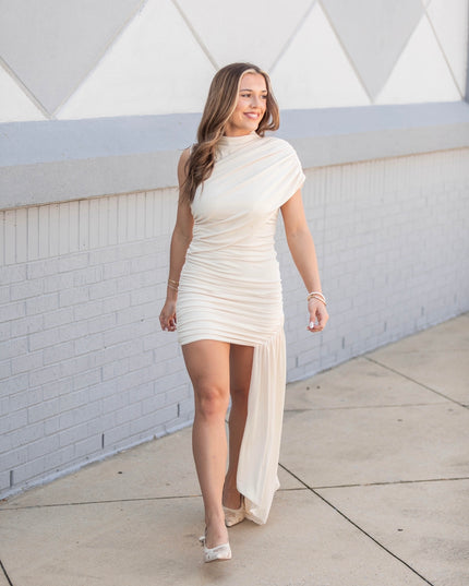 Runway Moment Dress - Cream