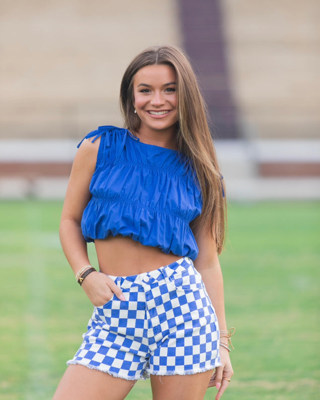 The Anniston Top - Blue