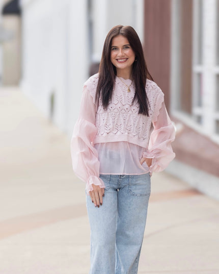 BubbleGum Bliss Top - Light Pink