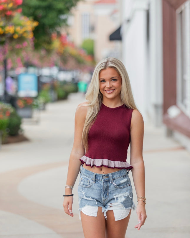 The Miley Top - Wine
