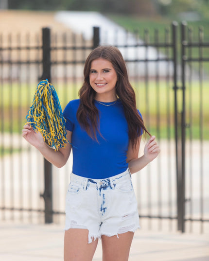 Short Sleeve Bodysuit - Blue