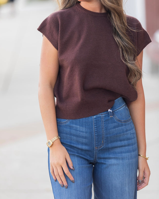 Espresso Knit Sweater - Chocolate