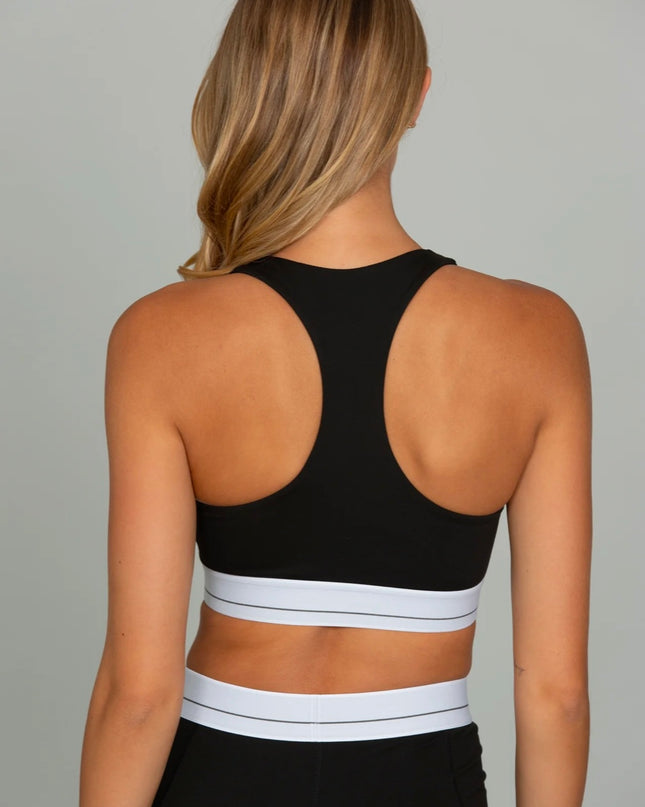 Gold Hinge Motion Cloud Sports Bra - Black