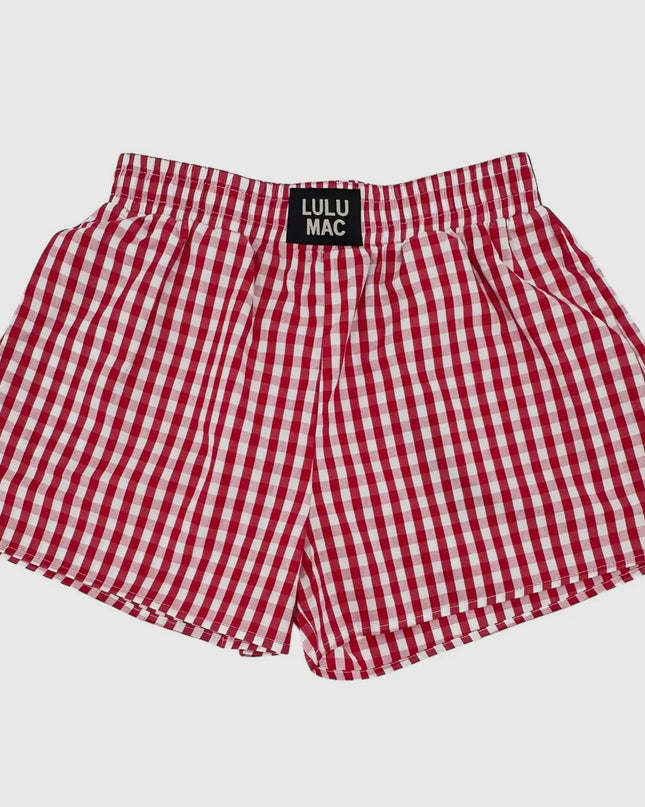 Lulu Mac Red Gingham Boxer Short