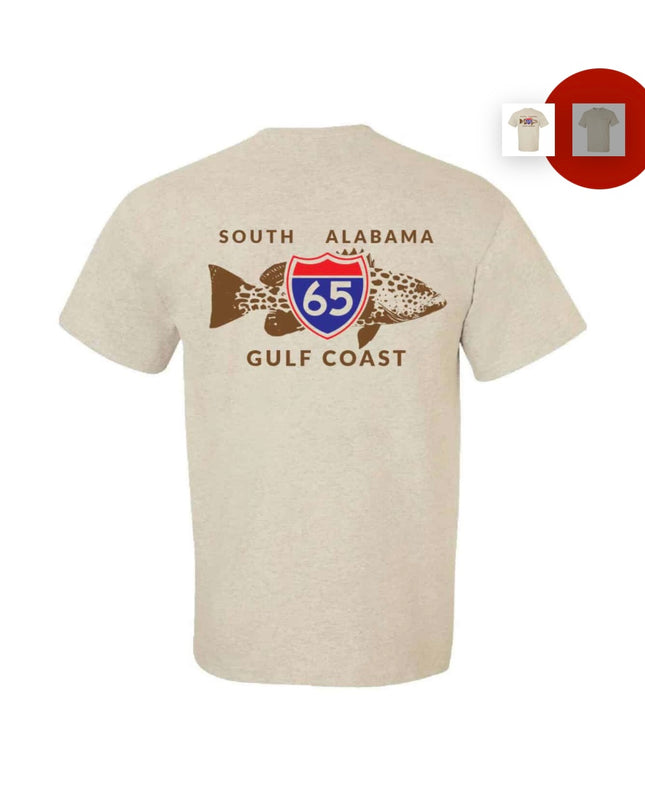 65 South Fish Logo Tan - Short Sleeve