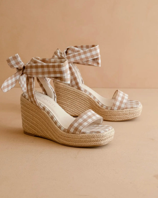 The Oceana - Latte Gingham