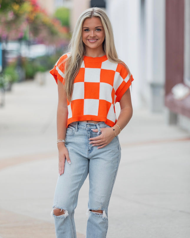 Check Back Later Top - Orange