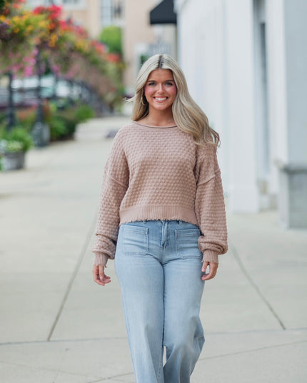 Coffee Break Sweater - Dark Taupe