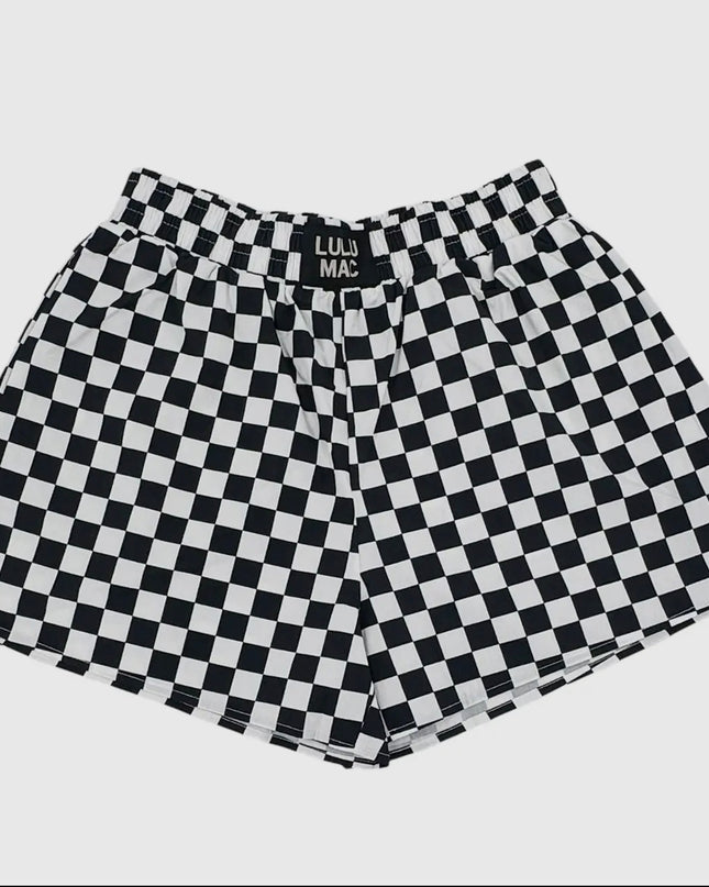 Lulu Mac Checkered Boxer - White/Black